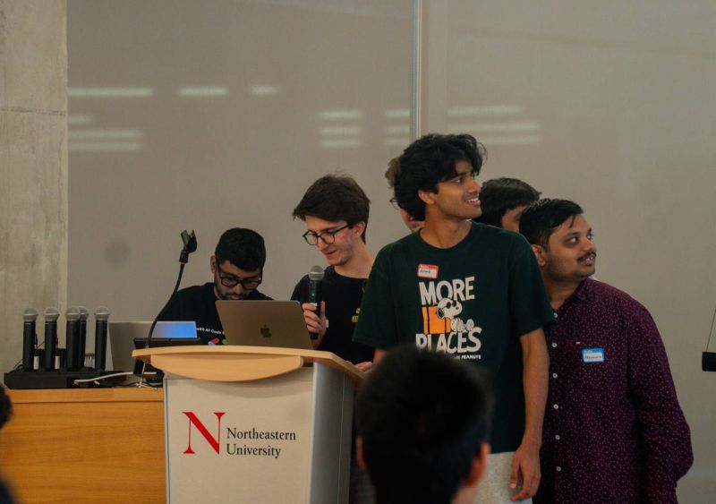 Build with AI: Code the Cup team presenting at Northeastern University